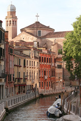 Naklejka premium reflection canal and architecture of venice
