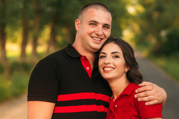 Obraz premium Full of love stylish beautiful young couple in a fairy forest