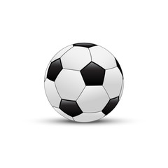 Fototapeta premium Vector soccer ball isolated on white background. Realistic football ball. 