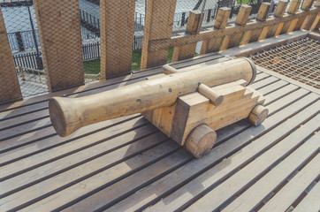 pirate artillery cannon out of wood
