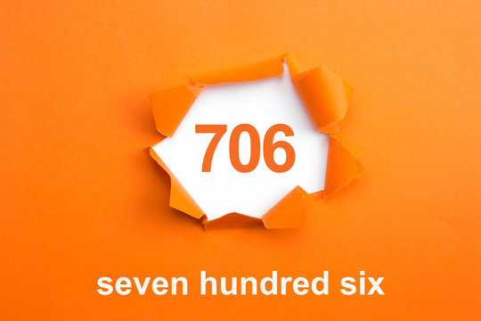 Number 706 - Number written text seven hundred six