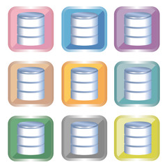Obraz premium データベース・アイコンセット
