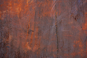Old metal sheet of iron with rust. Abstract background.