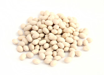 а heap of Ethiopian beans on white background