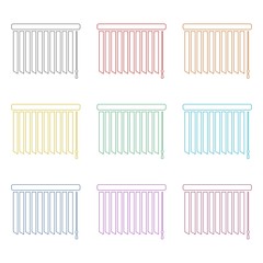 Louvers rolls icon, color icons set