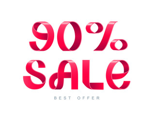 Sale 90 percent off.