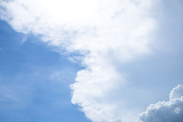 Sky with clouds and light of the sun before the rain comes