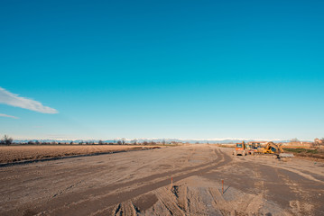 new road construction site