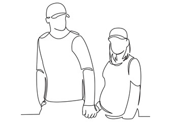 loving pregnant couple