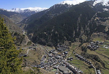 view from Mirador Roc del Quer in Andorra