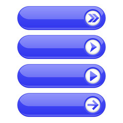 Obraz premium Blue interface buttons with arrows