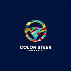 Colorful Drive logo designs concept vector, Color Steer logo icon