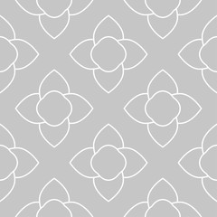 Gray and white geometric seamless pattern