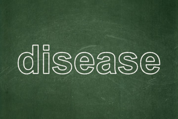 Obraz premium Health concept: text Disease on Green chalkboard background