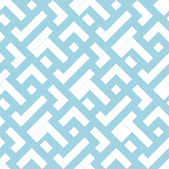 Pale blue geometric print. Seamless pattern