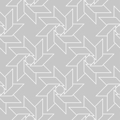Geometric ornament. Light gray seamless pattern
