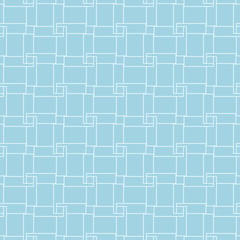 Light blue geometric ornament. Seamless pattern