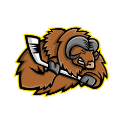 Musk Ox Ice Hockey Mascot