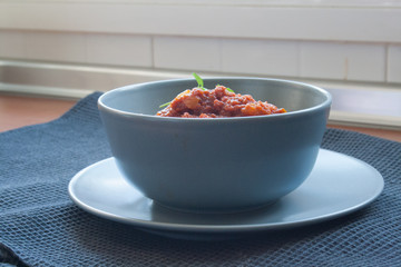 spagetti con chorizo