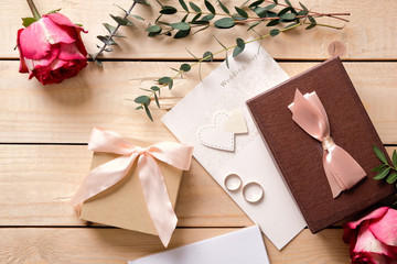 Wedding flat lay mock-up. 