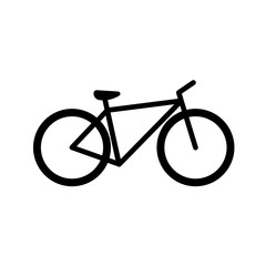 Bicycle icon on white background. Vector illustration.