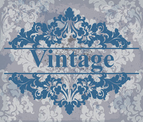 Vintage wallpaper Vector. Royal ornament. Elegant pattern texture. Old stained effects