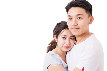 Portrait of happy couple, Asian couple