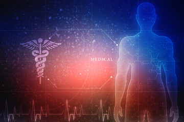 2d illustration Human Male Muscle Body
