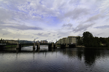 Bolshoy Krestovskiy bridge, Sankt Peterburg, Russia