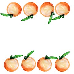 peach painted in watercolour