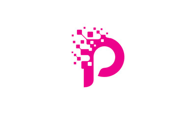 p initial digital logo - 207904105