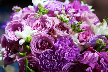 bright wedding bouquet for the ceremony