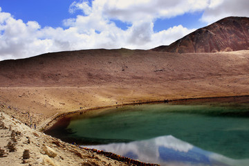 Gurudongmar Lake, North Sikkim, India. Gurudongmar Lake is one of the highest lakes in the world...