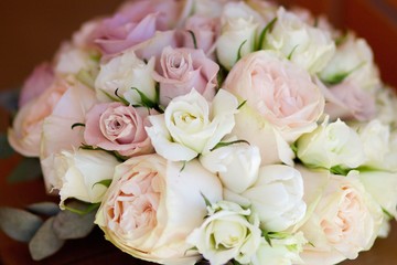 bright wedding bouquet for the ceremony