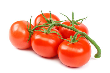Fresh red tomato, on a white background.