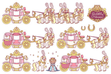 vector Cinderella carriage for little princess © Vetra Kori