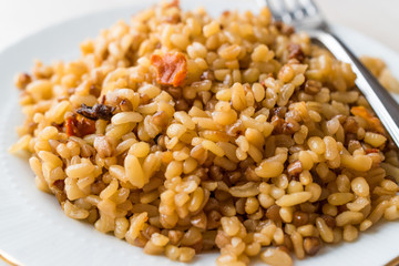 Cooked Bulgur Rice with Buckwheat / Pilav or Pilaf / Bulghur