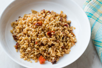 Cooked Bulgur Rice with Buckwheat / Pilav or Pilaf / Bulghur