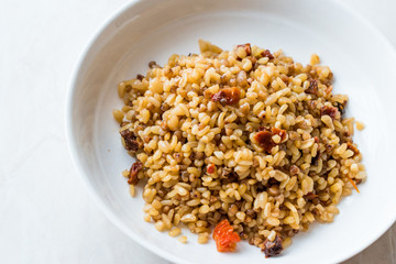 Cooked Bulgur Rice with Buckwheat / Pilav or Pilaf / Bulghur