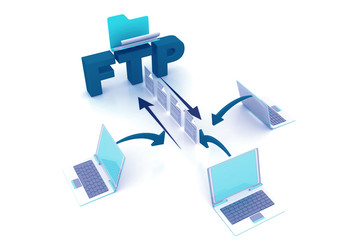 FTP file transfer. Internet technology
