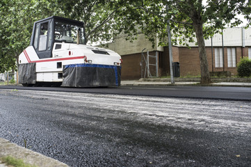 Pneumatic Tire Roller machine at work