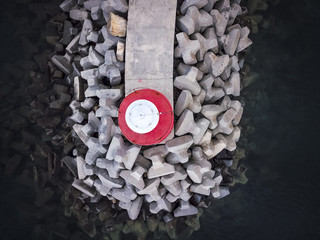 harbour and stone top view