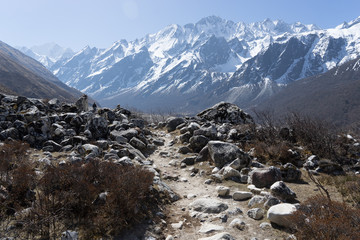 Fototapeta na wymiar Nepal Himalaya mountain adventure