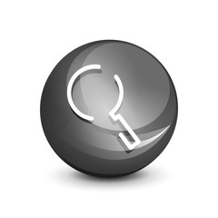 Search magnifyier web button, magnify icon. Modern magnifying glass sign, web site design or mobile app