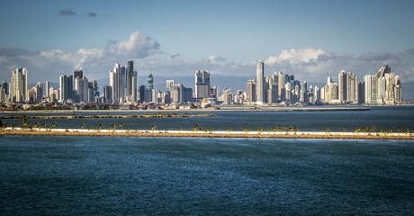 Naklejka premium panorama of Panama City, the capital of the Republic of Panama.