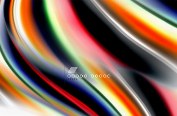 Rainbow color waves, vector blurred abstract background