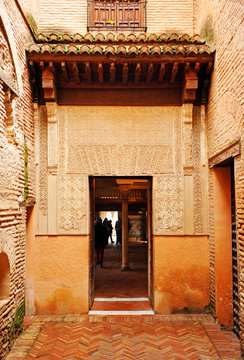 Entrada a la Sala de la Justicia o Mexuar, Alhambra de Granada, Espa&ntilde;a