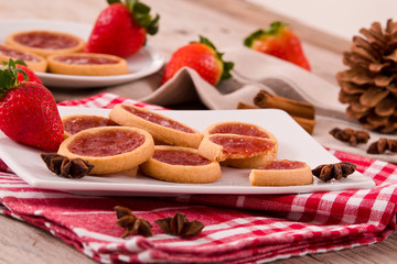 Strawberry tartlets. 