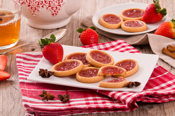 Strawberry tartlets. 