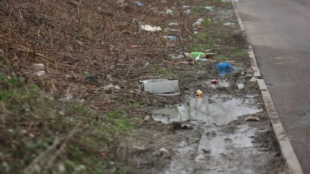 Fly tipping in Europe - rubbish by the road